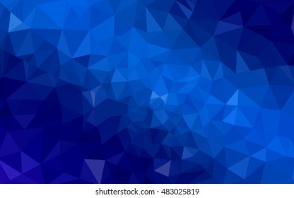 Blue polygonal illustration, which consist of triangles. Geometric background in Origami style with gradient. Triangular design for your business.