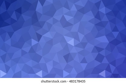 Blue polygonal illustration, which consist of triangles. Geometric background in Origami style with gradient. Triangular design for your business.