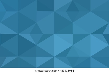Blue polygonal illustration, which consist of triangles. Geometric background in Origami style with gradient. Triangular design for your business.