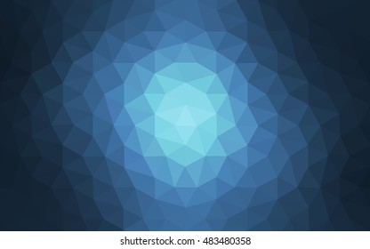Blue polygonal illustration, which consist of triangles. Geometric background in Origami style with gradient. Triangular design for your business.