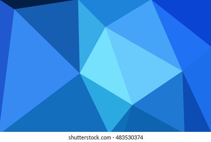 Blue polygonal illustration, which consist of triangles. Geometric background in Origami style with gradient. Triangular design for your business.