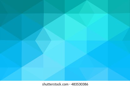 Blue polygonal illustration, which consist of triangles. Geometric background in Origami style with gradient. Triangular design for your business.