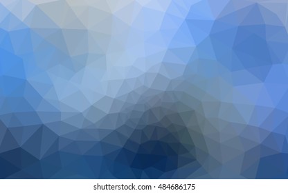 Blue polygonal illustration, which consist of triangles. Geometric background in Origami style with gradient. Triangular design for your business.