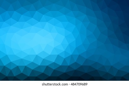Blue polygonal illustration, which consist of triangles. Geometric background in Origami style with gradient. Triangular design for your business.