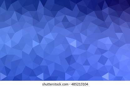 Blue polygonal illustration, which consist of triangles. Geometric background in Origami style with gradient. Triangular design for your business.