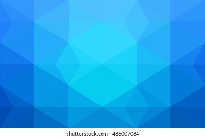 Blue polygonal illustration, which consist of triangles. Geometric background in Origami style with gradient. Triangular design for your business.