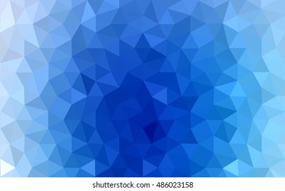 Blue polygonal illustration, which consist of triangles. Geometric background in Origami style with gradient. Triangular design for your business.