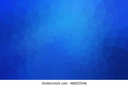 Blue polygonal illustration, which consist of triangles. Geometric background in Origami style with gradient. Triangular design for your business.
