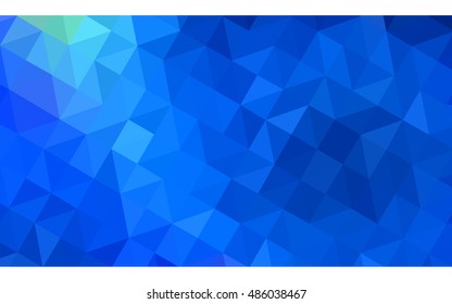 Blue polygonal illustration, which consist of triangles. Geometric background in Origami style with gradient. Triangular design for your business.