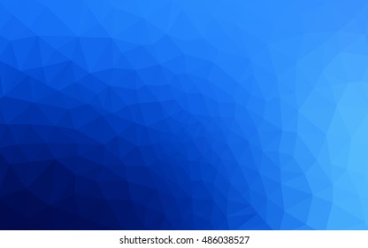Blue polygonal illustration, which consist of triangles. Geometric background in Origami style with gradient. Triangular design for your business.