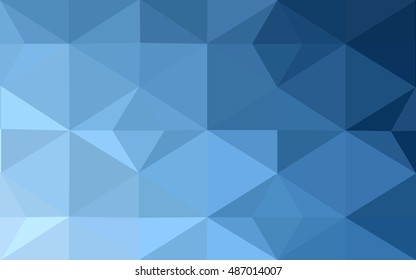 Blue polygonal illustration, which consist of triangles. Geometric background in Origami style with gradient. Triangular design for your business.