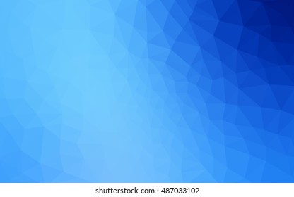 Blue polygonal illustration, which consist of triangles. Geometric background in Origami style with gradient. Triangular design for your business.