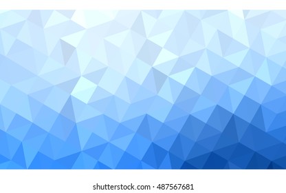 Blue polygonal illustration, which consist of triangles. Geometric background in Origami style with gradient. Triangular design for your business.