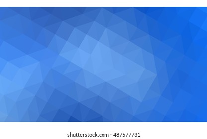 Blue polygonal illustration, which consist of triangles. Geometric background in Origami style with gradient. Triangular design for your business.