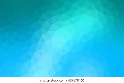 Blue polygonal illustration, which consist of triangles. Geometric background in Origami style with gradient. Triangular design for your business.