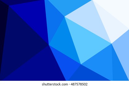Blue polygonal illustration, which consist of triangles. Geometric background in Origami style with gradient. Triangular design for your business.