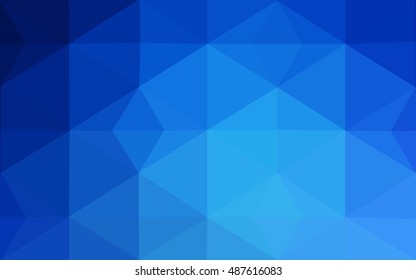 Blue polygonal illustration, which consist of triangles. Geometric background in Origami style with gradient. Triangular design for your business.