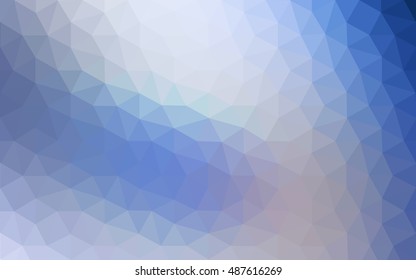 Blue polygonal illustration, which consist of triangles. Geometric background in Origami style with gradient. Triangular design for your business.