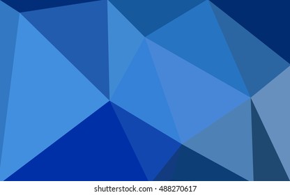 Blue polygonal illustration, which consist of triangles. Geometric background in Origami style with gradient. Triangular design for your business.