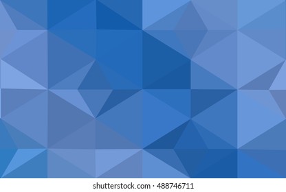 Blue polygonal illustration, which consist of triangles. Geometric background in Origami style with gradient. Triangular design for your business.