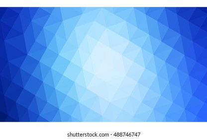 Blue polygonal illustration, which consist of triangles. Geometric background in Origami style with gradient. Triangular design for your business.
