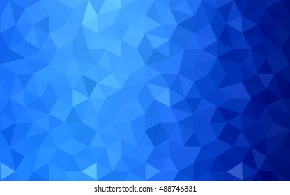 Blue polygonal illustration, which consist of triangles. Geometric background in Origami style with gradient. Triangular design for your business.