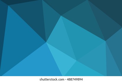 Blue polygonal illustration, which consist of triangles. Geometric background in Origami style with gradient. Triangular design for your business.