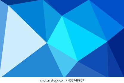 Blue polygonal illustration, which consist of triangles. Geometric background in Origami style with gradient. Triangular design for your business.