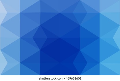 Blue polygonal illustration, which consist of triangles. Geometric background in Origami style with gradient. Triangular design for your business.