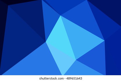 Blue polygonal illustration, which consist of triangles. Geometric background in Origami style with gradient. Triangular design for your business.