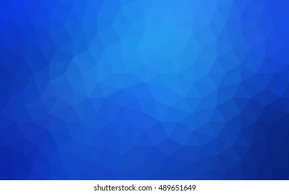 Blue polygonal illustration, which consist of triangles. Geometric background in Origami style with gradient. Triangular design for your business.