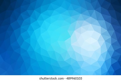 Blue polygonal illustration, which consist of triangles. Geometric background in Origami style with gradient. Triangular design for your business.