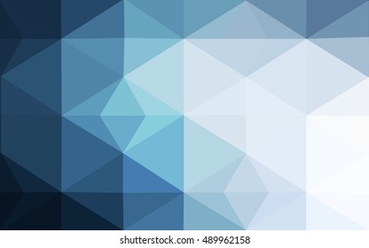 Blue polygonal illustration, which consist of triangles. Geometric background in Origami style with gradient. Triangular design for your business.