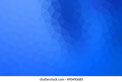 Blue polygonal illustration, which consist of triangles. Geometric background in Origami style with gradient. Triangular design for your business.