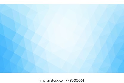 Blue polygonal illustration, which consist of triangles. Geometric background in Origami style with gradient. Triangular design for your business.