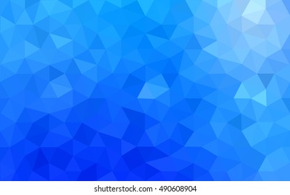 Blue polygonal illustration, which consist of triangles. Geometric background in Origami style with gradient. Triangular design for your business.