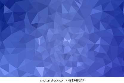Blue polygonal illustration, which consist of triangles. Geometric background in Origami style with gradient. Triangular design for your business.