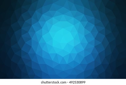 Blue polygonal illustration, which consist of triangles. Geometric background in Origami style with gradient. Triangular design for your business.