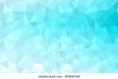 Blue polygonal illustration, which consist of triangles. Geometric background in Origami style with gradient. Triangular design for your business.