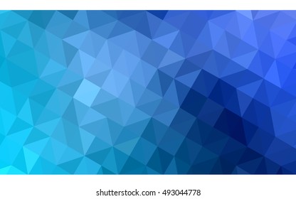 Blue polygonal illustration, which consist of triangles. Geometric background in Origami style with gradient. Triangular design for your business.