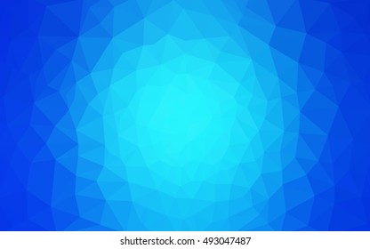 Blue polygonal illustration, which consist of triangles. Geometric background in Origami style with gradient. Triangular design for your business.
