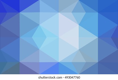 Blue polygonal illustration, which consist of triangles. Geometric background in Origami style with gradient. Triangular design for your business.