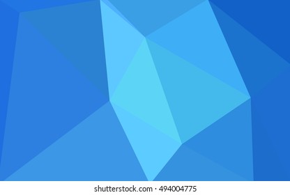 Blue polygonal illustration, which consist of triangles. Geometric background in Origami style with gradient. Triangular design for your business.