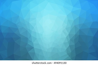 Blue polygonal illustration, which consist of triangles. Geometric background in Origami style with gradient. Triangular design for your business.