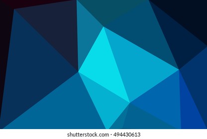 Blue polygonal illustration, which consist of triangles. Geometric background in Origami style with gradient. Triangular design for your business.