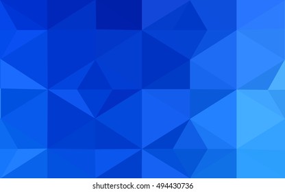 Blue polygonal illustration, which consist of triangles. Geometric background in Origami style with gradient. Triangular design for your business.