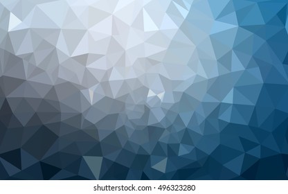 Blue polygonal illustration, which consist of triangles. Geometric background in Origami style with gradient. Triangular design for your business.