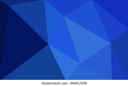 Blue polygonal illustration, which consist of triangles. Geometric background in Origami style with gradient. Triangular design for your business.