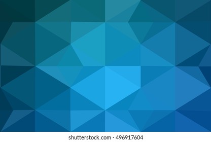 Blue polygonal illustration, which consist of triangles. Geometric background in Origami style with gradient. Triangular design for your business.