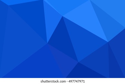 Blue polygonal illustration, which consist of triangles. Geometric background in Origami style with gradient. Triangular design for your business.